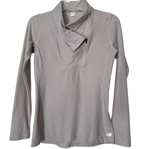 New Balance Heathered Funnel Neck Pullover S - Picture 1 of 6